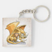 November Birthstone Dragon: Topaz Sleutelhanger (Achterkant)