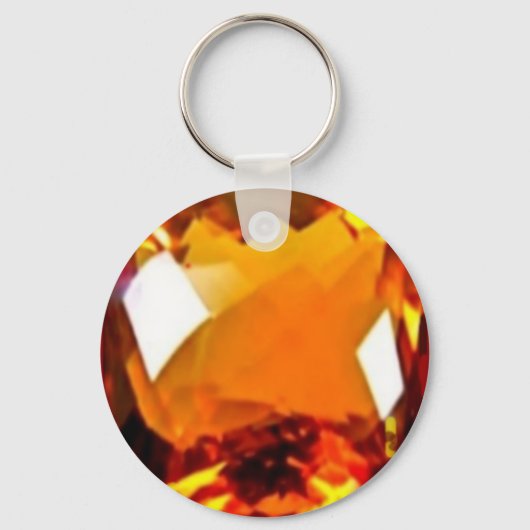 November Birthstone-Golden Citrine door Sharles Sleutelhanger (Voorkant)