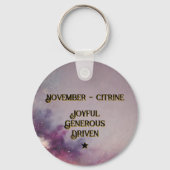 November Birthstone Sleutelhanger - Citrine Moth D (Achterkant)