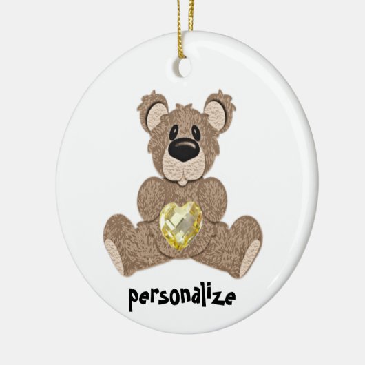 November Birthstone Teddy Bear Ornament (Links)