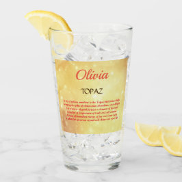 November Birthstone Topaz-ontwerp Glas