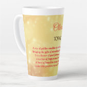 November Birthstone Topaz-ontwerp  Latte Mok (Linkerhoek)