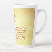 November Birthstone Topaz-ontwerp  Latte Mok (Rechts)