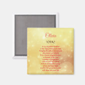 November Birthstone Topaz-ontwerp Magneet (Voorkant / Achterkant)