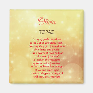 November Birthstone Topaz-ontwerp Magneet