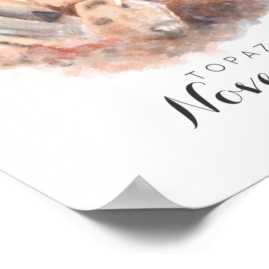 November Birthstone - Waterverf Topaz | POSTER (Hoek)