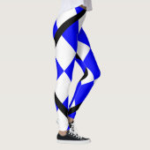 NOVEMBER Blue White Checkered Square Leggings (Rechts)