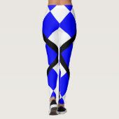 NOVEMBER Blue White Checkered Square Leggings (Achterkant)