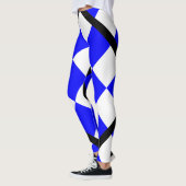 NOVEMBER Blue White Checkered Square Leggings (Links)