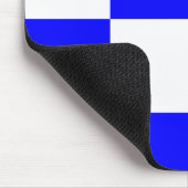 NOVEMBER Blue White Checkered Square Muismat (Hoek)