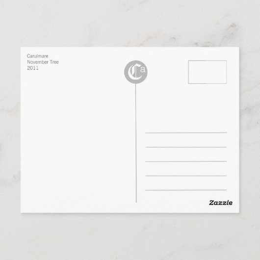 November - Boom CC0310 Briefkaart (Achterkant)