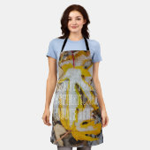 November bos: Gele bladeren onder de sneeuw Schort (Gedragen)