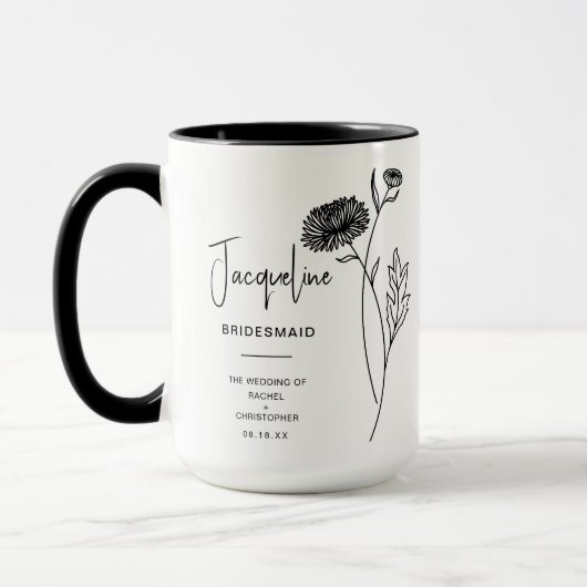 November Bruidsmeisje | Chrysanthemum Geboortebloe Mok (Links)