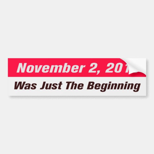 November Bumpersticker verkiezingen (Voorkant)