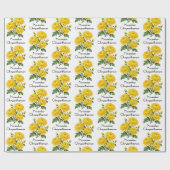 November Chrysanthemum Bloemen Cadeaupapier (Vlak)