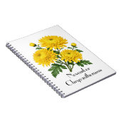 November Chrysanthemum Bloemen Notitieboek (Rechterzijde)