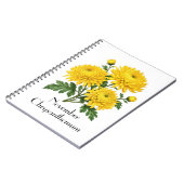 November Chrysanthemum Bloemen Notitieboek (Linkerzijde)