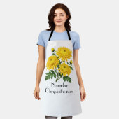 November Chrysanthemum Bloemen Schort (Gedragen)