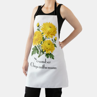November Chrysanthemum Bloemen Schort