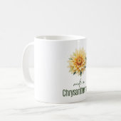 November Chrysanthemum Flower Mug | Coffee Cup Koffiemok (Voorkant links)