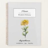 NOVEMBER CHRYSANTHEMUM GEBOORTEBLOEM GEPERSONALISE PLANNER (Voorkant)