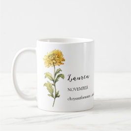 NOVEMBER CHRYSANTHEMUM GEBOORTEBLOEM MAAND NAAM KOFFIEMOK