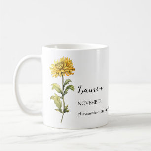 NOVEMBER CHRYSANTHEMUM GEBOORTEBLOEM MAAND NAAM KOFFIEMOK