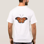 November Citrien Edelsteen Monarch Butterfly Desig T-shirt (Achterkant)