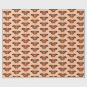 November Citrien Monarch Vlinder Patroon Ontwerp Cadeaupapier (Vlak)