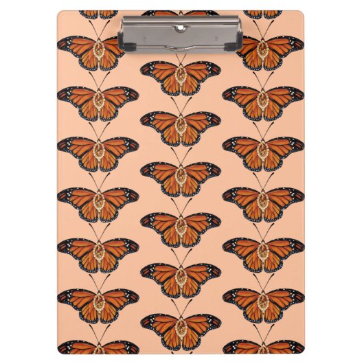 November Citrien Monarch Vlinder Patroon Ontwerp Klembord (Voorkant)