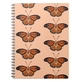 November Citrien Monarch Vlinder Patroon Ontwerp Notitieboek