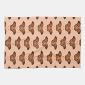 November Citrine Monarch Butterfly Pattern Design Theedoek (Horizontaal)
