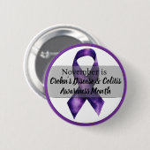 November Crohn's Disease & Colitis Awareness Month Ronde Button 5,7 Cm (Voorkant /achterkant)