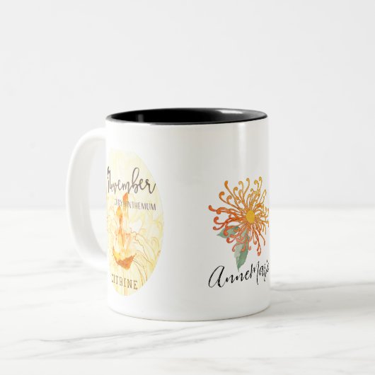 November, de Mok van de Koffie van de Bloem en van (Voorkant links)