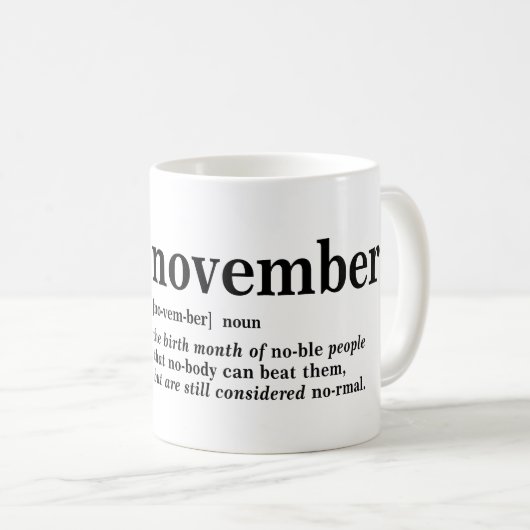 November Definitie Koffiemok (Voorkant rechts)