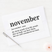 November Definitie Rechthoekige Sticker (Envelop)