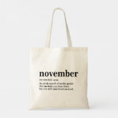 November Definitie Tote Bag (Achterkant)