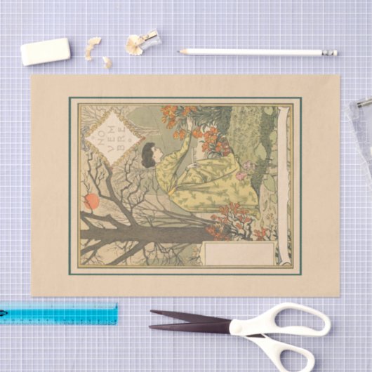 November door Eugene Grasset Tissuepapier (Craft)