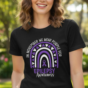 November Draag Paars Epilepsiebewustzijn Tri-Blend Shirt
