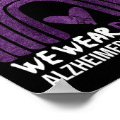 November Draag Paarse Alzheimerheimer Poster (Hoek)