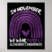 November Draag Paarse Alzheimerheimer Poster (Voorkant)