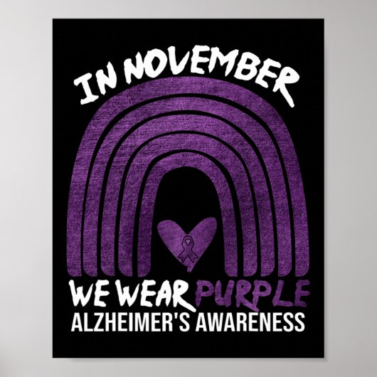 November Draag Paarse Alzheimerheimer Poster (Voorkant)