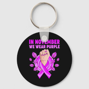 November dragen we paars alzheimerbewustzijn sleutelhanger