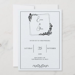"November Elegance"  bruiloft Invitati Kaart