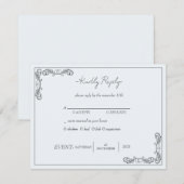 "November Elegance"  bruiloft RSVP Kaart (Voorkant / Achterkant)