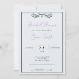 "November Elegance" Vrijgezellenfeest Kaart