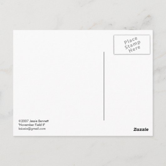 November Field II Briefkaart (Achterkant)