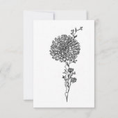 November geboorte bloem verjaardagskaart, Chrysant Notitiekaartje (Voorkant)