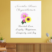 November Geboorte Maand Bloem Chrysanthemum Canvas Afdruk (Insitu (Woonkamer))