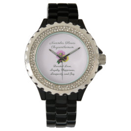 November Geboorte Maand Bloem Chrysanthemum Horloge